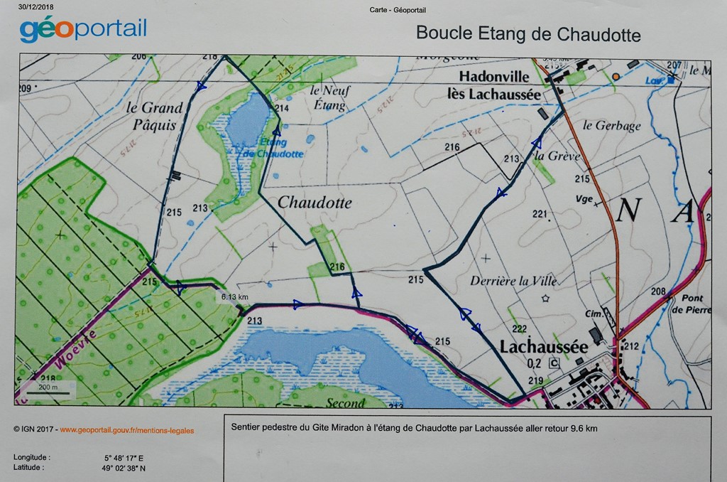 Balade du Gite Miradon à l'étang de chaudotteChaudotte